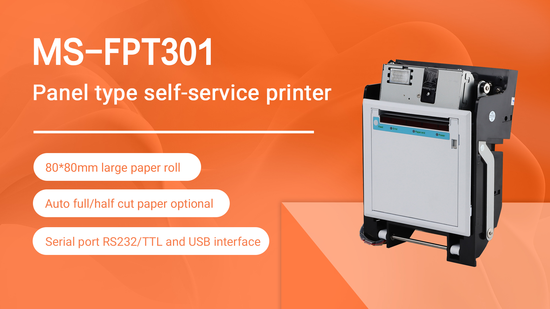 Masung printer MSFPT301 provides a solution for selfservice cash